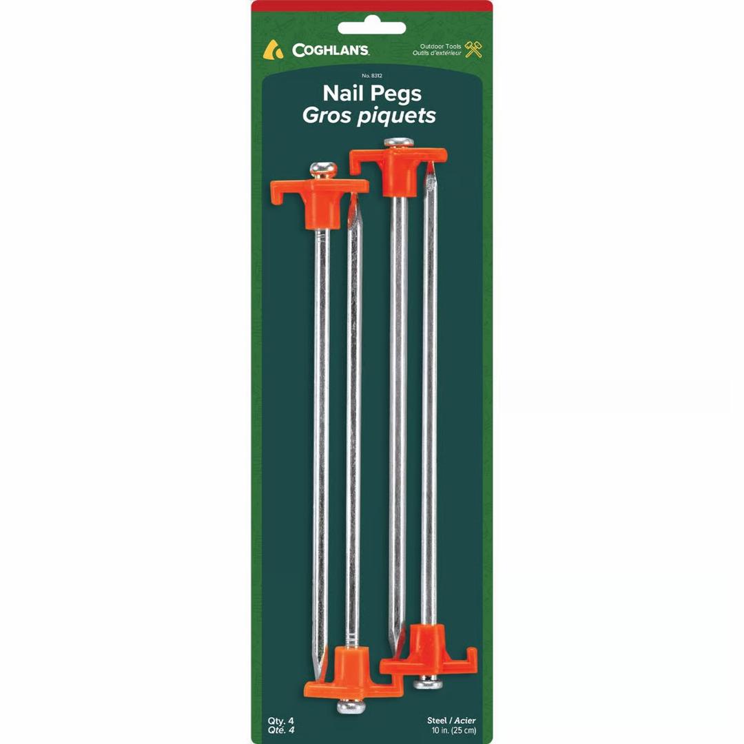 Coghlan's Silver Nail Pegs 13.625 in. H X 4.500 in. W X 10 in. L 4 pk