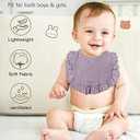 Muslin Baby Drool Bibs - 10 Pack Baby Bandana Drool Bibs Cotton Unisex 10×8 1/2", Assorted