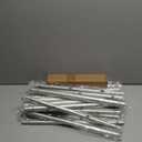 Double Curtain Rod 36-153 Inch, Silver Extra Long Dual Curtain Rods for Windows, Adjustable Heavy Duty Vintage Spliced 1 Inch Window Treatment Rods with Decorative Crystal Foil Finial