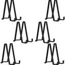 Plate Stands for Display - Plastic Easel Stand Plate Holder Display Stand Picture Frame Stand for Pictures | Photo|Decorative Plate |Dish | Tabletop Art - 6 inch-Black