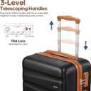 UKEIN Luggage Set with Backpack, Polycarbonate Carry On Luggage Airline Approved with Spinner Wheels, Hardshell Travel Suitcase with TSA Lock, Suitcase Set 3 Piece