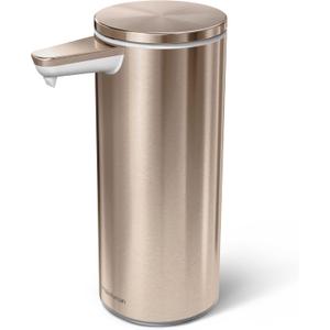 simplehuman 9 oz. Touch-Free Automatic Rechargeable Sensor Pump, Brushed Stainless Steel, New, Rose Gold