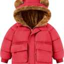 BFUSTYLE Baby Coat 6-12M Winter Clothes Toddler Boy Girl Jacket Infant Fleece Outerwear With Hood