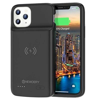 NEWDERY Battery Case for iPhone 11 Pro Qi Wireless Charging Compatible, 4800mAh Extended Rechargeable External Charger Case Compatible iPhone 11 Pro