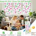 SOMWISE Frosted Glass Window Privacy Film with Tools, Heat Blocking, Anti-UV, Anti-Glare, Static Cling, Decor for Home Bathroom Door, Renter Friendly, Removable, Reusable, Pink 23.5Inchx78.5Inch