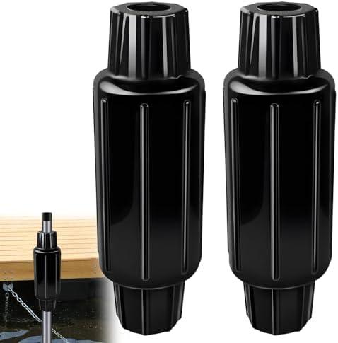 HLTIT Dock Bumpers for Docking Dock Pole Bumpers,Slip-On Dock Leg Pipes and Mounting Brackets, Vertical Protection, Soft UV-Resistant Marine Grade Vinyl