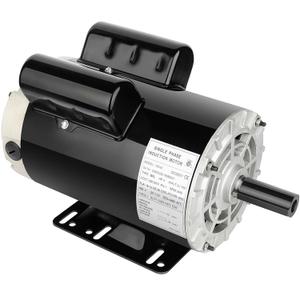 5 HP SPL Air Compressor Motor 3450RPM Single Phase Electric Motor 56 Frame 208-230V 5/8" Shaft Diameter ODP CCW Rolled Steel Shell