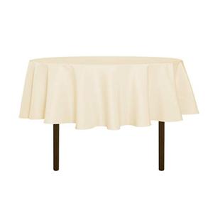 sancua Round Tablecloth - (2) 60 Inch - Water Resistant Spill Proof Washable Polyester Table Cloth Decorative Fabric Table Cover for Dining Tables, Buffet Parties and Camping, Beige