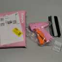 Stitch Gun for Clothes - Handheld Stitch Gun Quick Clothing Fixer - Tagging Gun - Includes 6 Needle, 1000 Black Fasteners & 1000 White Fasteners (Pink/Orange)