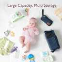 Momcozy Universal Baby Stroller Organizer, 2 Insulated Cup Holders, Detachable Zippered Pocket, Adjustable Shoulder Strap, Large Capacity for Baby Essentials, Compact Design Fits Any Strollers