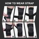 Knee Brace with Straps for Women/Men, Knee Compression Sleeve for Knee Pain, Arthritis, ACL, PCL, Meniscus Tear, Joint Pain Relief. Knee Support for Running, Workout, 1 pack (Black, XXX-Large)