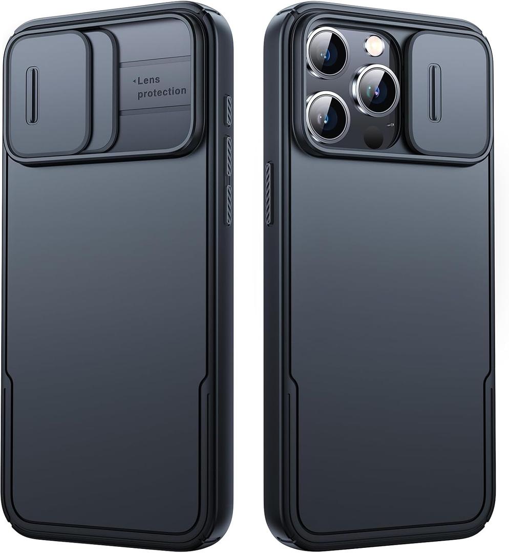 Humixx for Magnetic iPhone 15 Pro Max Case with Camera Cover, [Compatible with MagSafe][14 FT Drop Protection] Slim Protective Shockproof Bumper Hard for iPhone 15 Pro Maxcase 6.7"- Black