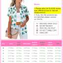 siliteelon Womens Short Sleeve Button Down Shirts Summer Blouses Casual Tops Hawaiian Tropical Floral Printed Camp Shirts (L)