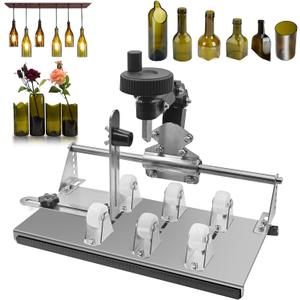 Smasener Wine Bottle Cutter,Glass Bottle Cutter Set, Wine Bottle Cutter Tools, Curved Glass Cutting Tool for Round and Square Bottles, [Stainless Steel 420]Bottle DIY Craft Kit