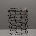 Gusto Nostro Countertop Wine Rack - 14 Bottle Freestanding Modern Black Metal Small - 3 Tier Tabletop Wine Holder Stand for Cabinet, Pantry - Wine Racks Countertop - No Assembly Required