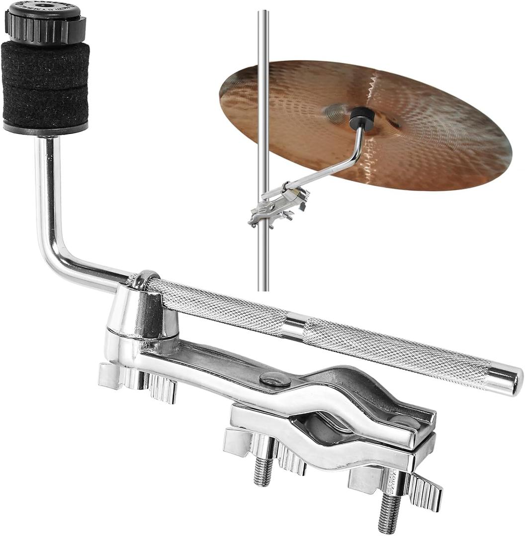 Foraineam Drum Set Mounting Clamp, 9.1 inch / 23cm Cymbal Boom Arm with Clamp Holder Bracket, Drum Set Extension Mount Clip Cymbal Stand L-Arm Rod Percussion mounts, Percussion Instrument Accessories