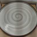 Sweese 10.5 Inch Porcelain Dinner Plates Set of 6, Gradient High Edge Dish Set  Dishwasher, Microwave, Oven Safe, Scratch Resistant, Kitchen Serving Dishes  Cool Assorted Colors