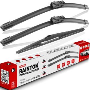 Windshield Wiper Blades Replacement for Toyota Prius 2016-2022 Original Factory Quality Front Rear Wipers Blade Set for My Car - 28" 16" 16" (Pack of 3)