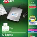 Avery ID Labels, Sure Feed Technology, Permanent Adhesive, 1.25" x 1.75", 480 Labels (6570)