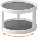 Lazy Susan Organizer, 2 Tier Non Skid Spice Rack Turntable,360 Degree Rotating Seasoning Organizer, 10-Inch Spinning Organizer for Pantry Cabinet, Kitchen, Countertop, Vanity Display Stand