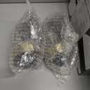 Farmhouse 11.81" White Pendant Light with Gold Finish, Industrial Metal Hanging Lighting Fixtures, Adjustable Height Dining Room Chandelier for Kitchen Island Hallway and Foyer 2 Pack