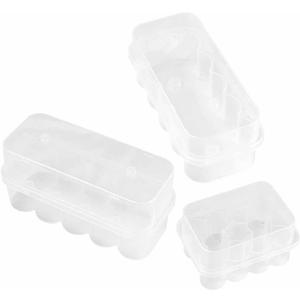 3 Pieces 10 Slots Plastic Case Vial Organizer for Refrigerator Fridge Freezer Safe Holder Stackable for Insulin 3ml 5ml and 10ml