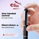 WRITECH Retractable Fountain Pen Set: Fine Nib Black Ink Pens Includes 5 Ink Cartridges Smooth Writing for Sketching Journaling Calligraphy Gift (Black)