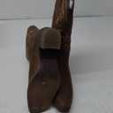IUV Cowboy Boots For Women Pointy Toe Women's Western Boots Cowgirl Boots Mid Calf Boots (6, Brown)
