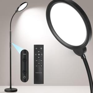LED Floor Lamps with Remote Dimmable Timing Eye Care Standing Reading Lamp for Living Room Bedroom Office