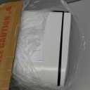 TIPGO Slim Bathroom Trash Can with Lid Soft Close, Step Pedal, 6 Liter / 1.6 Gallon Stainless Steel Trash Bin, Small Garbage Cans for Bedroom, Office, Kitchen (White)