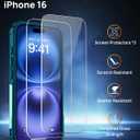 Lanhiem Magnetic for iPhone 16 Case, [2 Pack Tempered Glass Screen Protector][Compatible with MagSafe][10 FT Military Grade Shockproof] Heavy Duty Tough Phone Cover for iPhone 16 (6.1") - Green