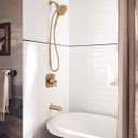 Moen 82022BZG Ronan Tub & Shower System, Bronzed Gold (Cosmetic damage scratches)