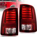 LED Tail Lights Compatible With 2013-2018 Dodge Ram 1500 2500 3500 Driver and Passenger Side Taillights Replace 68093081AB, 68093081AC, CH2800202