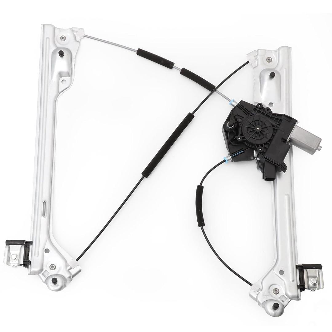Power Window Regulator with Motor Compatible with 2015-2020 Cadillac Escalade/for GMC Chevy Silverado 2500 HD 3500 HD Suburban Tahoe/Steel/Silvery (751-724)