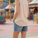 Magic Kingdom Tanks for Women Sequin Shirts Colorful Castle Graphic Sleveless Top Holiday Vacation Tank Tops (Small, Apricot)