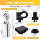 Grandroad auto 60692 Puck System Gooseneck Hitch Ball Kit, 38K LBS GTW, Compatible with 2013-2026 Ford F250 F350 F450, 2016-2026 Chevrolet Silverado, GMC Sierra & Nissan Titan XD, 2-5/16 Inch Ball