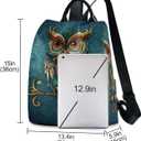 ALAZA Owl Print Ethnic Backpack Purse for Women Anti Theft Fashion Back Pack Shoulder Bag