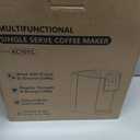 K Cup Coffee Maker, Hot & Iced Coffee Maker for K Cup and Grounds, 6-14 Oz Brew Sizes, 50oz Removable Tank, Single Cup Coffee Maker with Descaling Reminder, Stainless Steel, Black