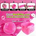 2.2 Inch Slow Rise Fidget Toys,Squishies Ice Cube Shape, Sensory Toy for Kids, Stress Relief Squeeze Balls, Easter Basket Stuffers for Boys Girl(Pink)