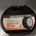 DEDC Auto Lock Snow Tire Chains, 50s Quick Easy, Enhanced Manganese Steel Alloy Endurance Life 650 Mi, Icy and Snowy Road Tire Traction for Car SUV 235 245 255 265 275 Set of 2 (LS1521)