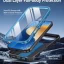FNTCASE for iPhone 17 Pro Case: Military Grade Drop Proof Protection Mobile Cover with Kickstand | Matte Textured Rugged Shockproof TPU | Protective Sturdy iPhone 17 Pro Phone Cases 2025 - Blue