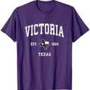 Victoria Texas TX Vintage State Flag Sports Design T-Shirt. xsmall