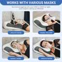 Elviros CPAP Pillow for Sleeping, HSA/FSA Ergonomic Adjustable Height Neck Support Memory Foam Bed Pillow for CPAP Users with Sleep Apnea, Suitable for Side and Back Sleepers