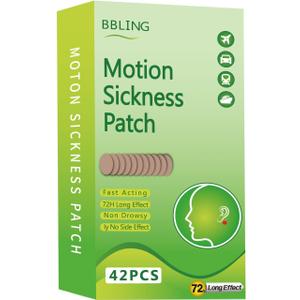 3 x 42PCS Motion Sickness Patchs, Sea Sickness Patch for Cruise,Dizziness Resulted from Travel of Cars, Ships, Airplanes (42pcs)
