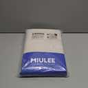 MIULEE Non-See-Through Privacy Linen Curtains 2 Panels, Light Filtering Window Curtains Farn House Textured Back Tab Semi Sheer Drapes for Bedroom Living Room, 52 x 72 Inches Long, Cream