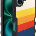 Smartish iPhone 16 Protective Magnetic Case - Gripzilla Compatible with MagSafe [Rugged + Tough] Heavy Duty Grip Armored Slim Cover w/Drop Tested Protection for Apple iPhone 16 - Striped Up