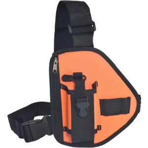 Universal Radio Chest Pack, Walkie-talkie Nylon Holder for BaoFeng Midland Kenwood Yaesu Motorola 2-way Radio (Orange)