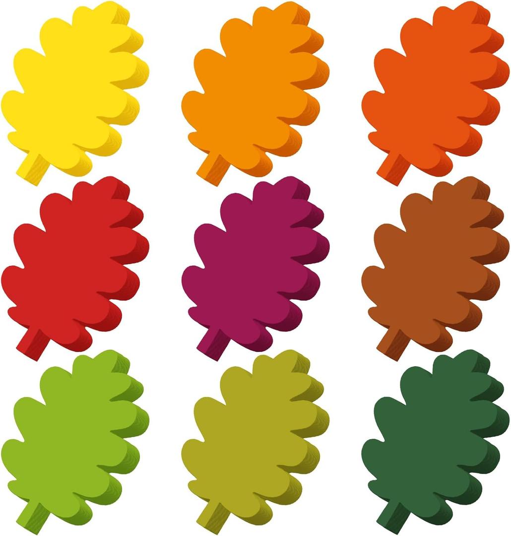 Kisston 360 Pcs Leaf Cutouts Paper 3.9 Inch Fall Cutouts for Bulletin Board Autumn Colored Maple Leaves Shaped Die Cuts for Thanksgiving DIY Craft Projects Classroom Decor