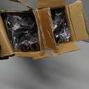 ENJOYBASICS No Drill Curtain Rods for Window 48 to 84 Inches, 5/8 Inch Diameter Renter Friendly Drapery Rod with Adhesive Brackets without Drilling, Adjustable from 27 to 90 Inches, Black