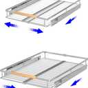Pull Out Drawer Cabinet Organizer, Expandable Slide Out Storage Shelves - Heavy Duty, Durable and Smooth Slide-Out, 12.3"~18.3" Wide x 22.5" Deep, 2 Pack